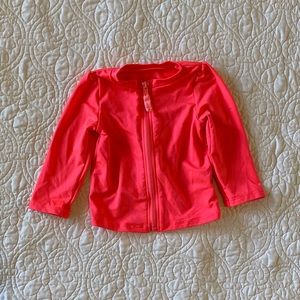 🔸3 for $10 Zip up Hot Pink Rashguard 12M